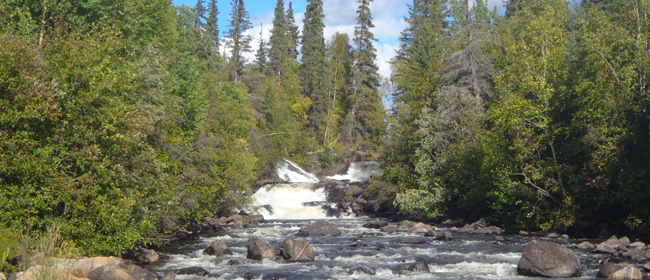Warwick Rapids near the community of Fond du Lac<br>Photo courtesy of CanNorth